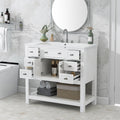 36'' Bathroom Vanity with Top Sink, Modern Bathroom 4+-white-2-1-soft close