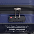 Hardshell Suitcase Spinner Wheels Pp Luggage Sets Lightweight Durable Suitcase With Tsa Lock,3 Piece Set 20 24 28 ,Navy Navy Polypropylene