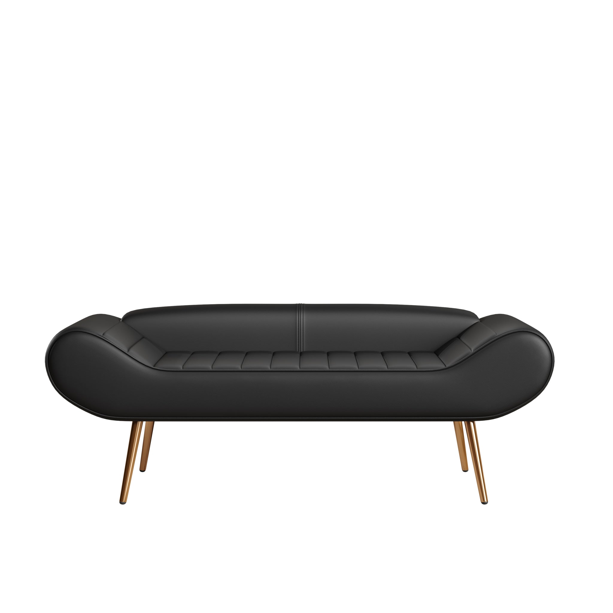 57 inch sofa stool PVC fabric can be placed in the bed black-polyester blend