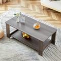 A Modern And Practical Gray Textured Coffee Table,Tea Table.Double Layered Coffee Table Made Of Mdf Material,. Suitable For Living Room,Bedroom And Study Room. 43.3