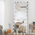 Hollywood Full Length Mirror With Lights Oversized Full Body Vanity Mirror With 3 Color Modes Lighted Large Standing Floor Mirror For Dressing Room Bedroom Hotel Touch Control,Silver,72X32 Inch Silver Aluminium
