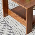 Modern And Practical Walnut Textured Coffee Tablestea Tables. The Double Layered Coffee Table Is Made Of Mdf Material. Suitable For Living Room 43.3