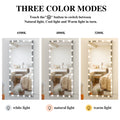 Hollywood Full Length Mirror With Lights Oversized Full Body Vanity Mirror With 3 Color Modes Lighted Large Standing Floor Mirror For Dressing Room Bedroom Hotel Touch Control,Silver,72X32 Inch Silver Aluminium