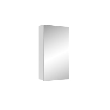 15" W x 26" H Single Door Bathroom Medicine Cabinet 3-white-1-up to 17 in-24 to 31 in-bathroom-less