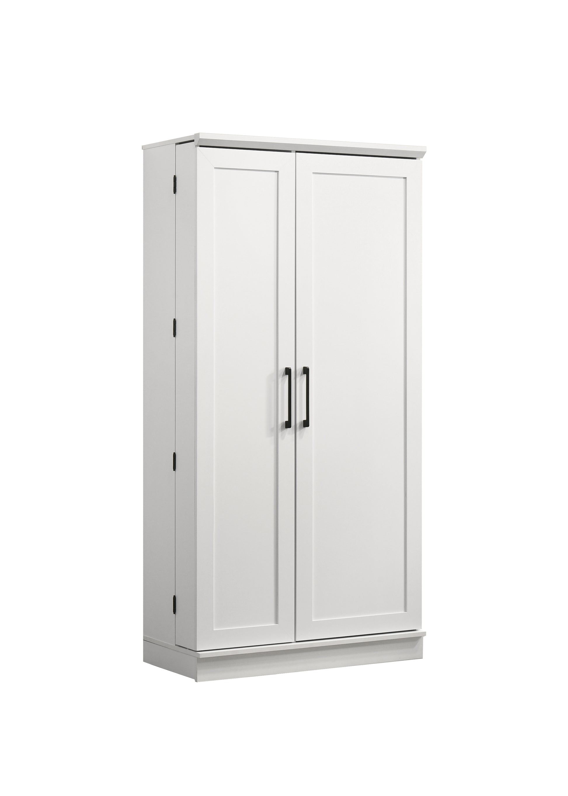 Lincoln 35" White Storage Cabinet With Swing Out Storage Door White Wood