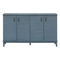 Sideboard With 4 Door Large Storage Buffet With Adjustable Shelves And Metal Handles For Kitchen, Living Room, Dining Room Navy Navy Mdf