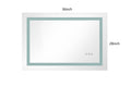 28*36LED Lighted Bathroom Wall Mounted Mirror with white-aluminium