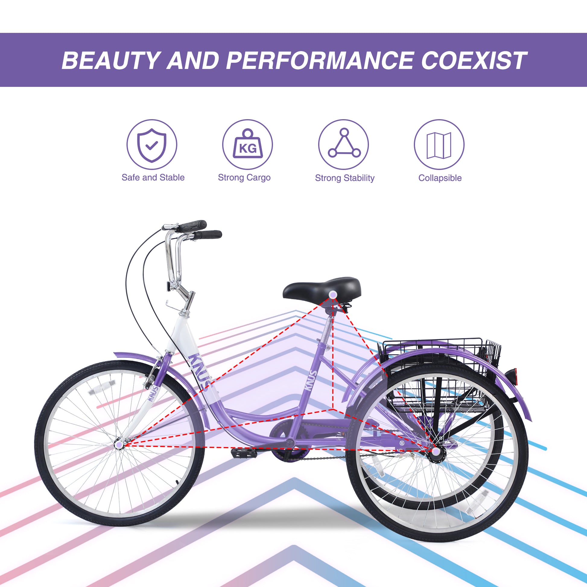 ebay 3 wheel bicycle Adult Tricycle Trikes,3 Wheel Bikes,24 Inch Wheels Cruiser Bicycles Wi