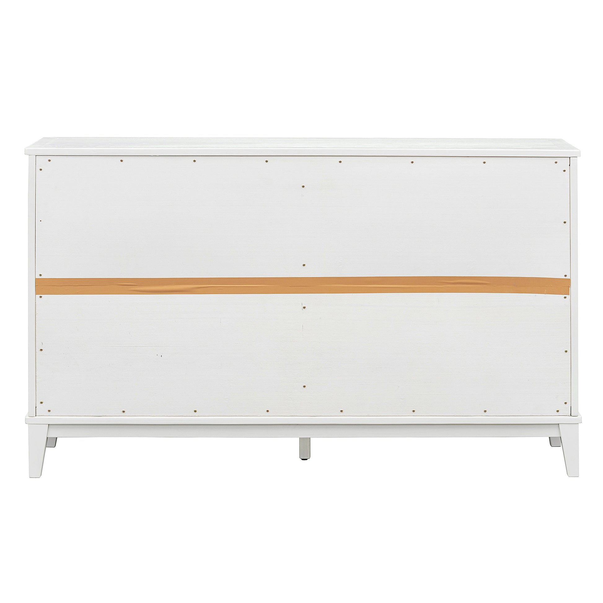 Sideboard With 4 Door Large Storage Buffet With Adjustable Shelves And Metal Handles For Kitchen, Living Room, Dining Room Antique White Antique White Mdf