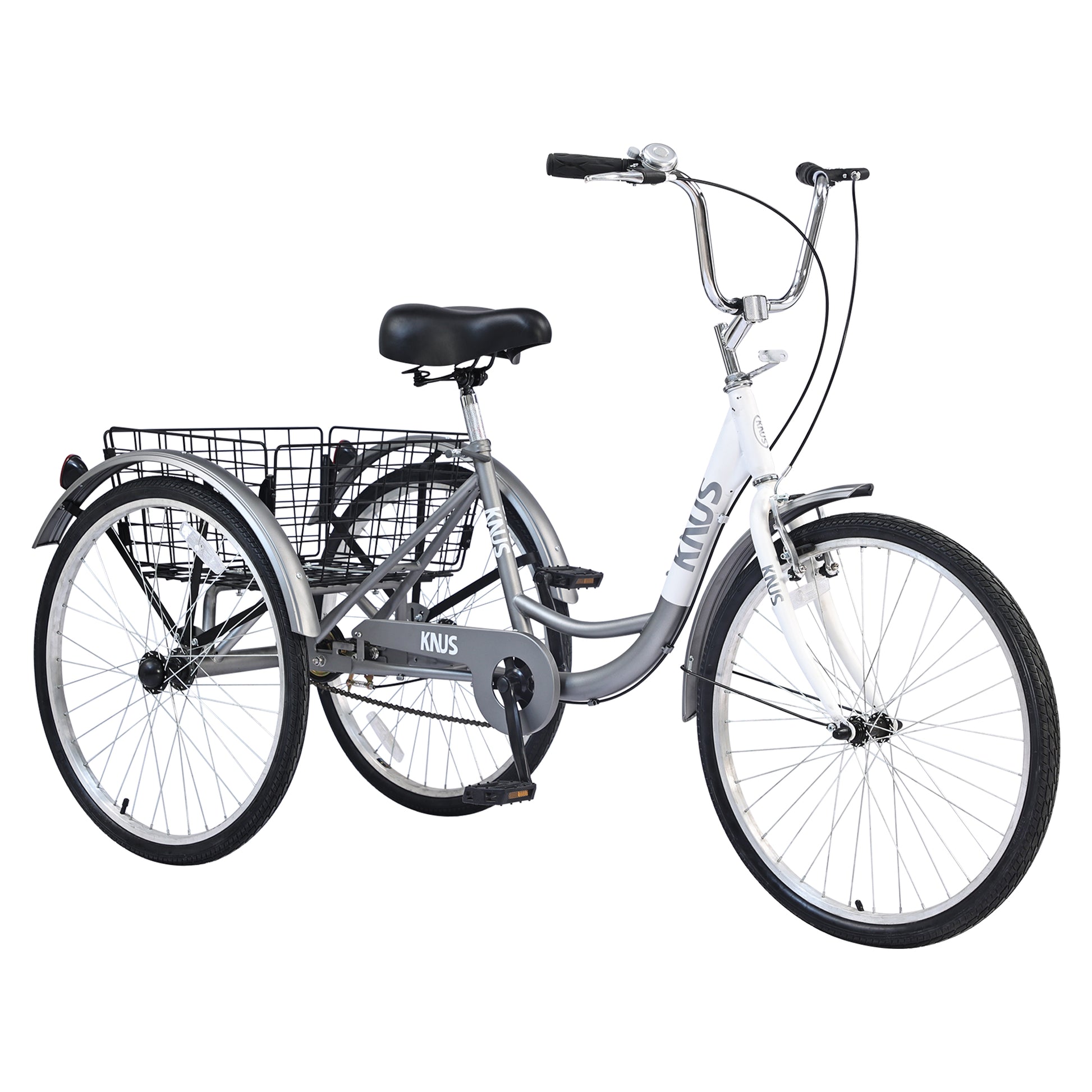 adult 3 wheel bicycle Adult Tricycle Trikes,3 Wheel Bikes,24 Inch Wheels Cruiser Bicycles Wi