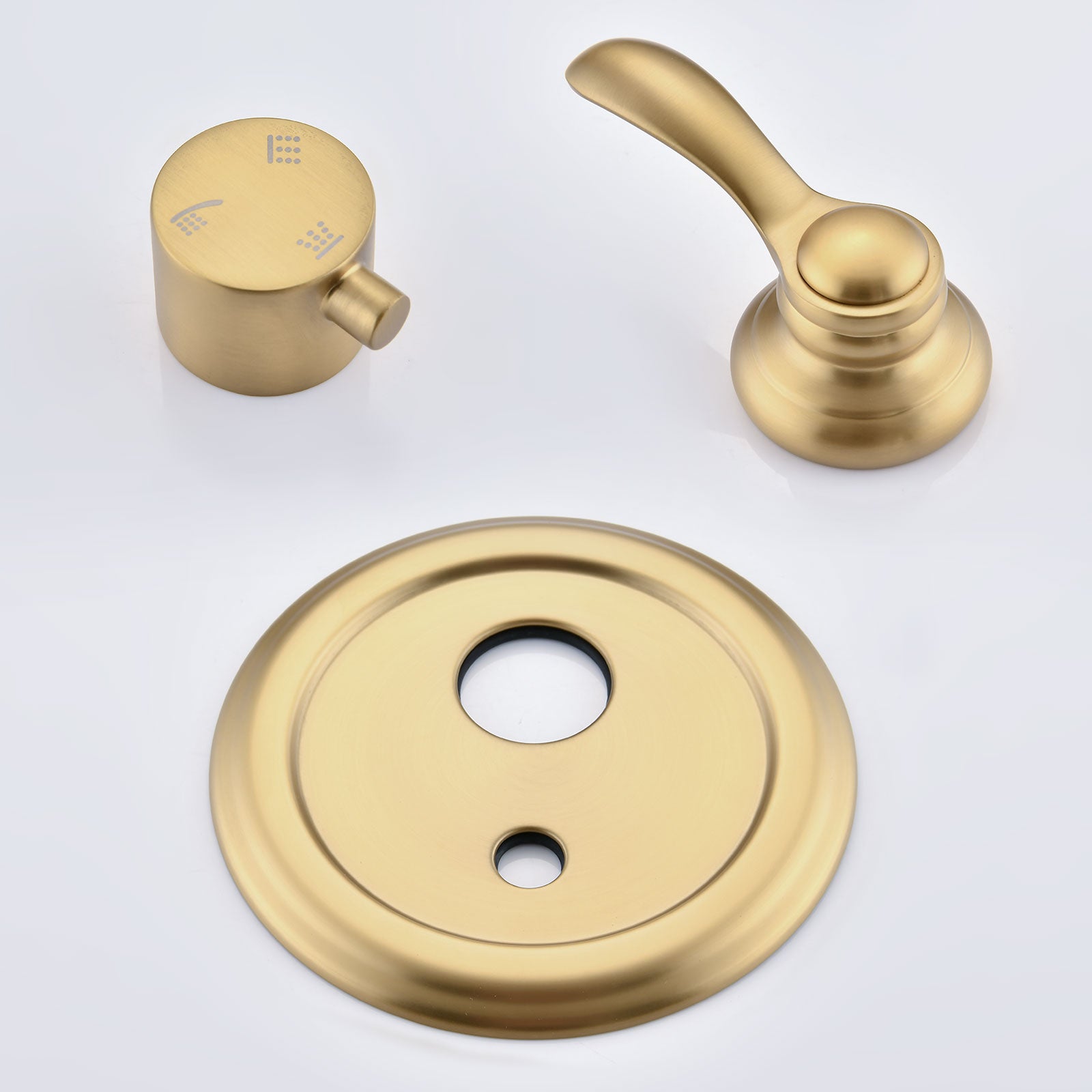 Single Handle 4 Spray Patterns Bathroom Rain Shower Faucet With Body Jet Handshower In Brushed Gold Valve Included Brushed Gold Brass