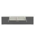 Fashiontv Stand,Tv Cabinet,Entertainment Center Tv Station,Tv Console,Console With Led Light Belt, Light Belt Can Be Remote Control,With Cabinets,Open Cells,For The Living Room,Bedroom,White Dark Gray Gray Primary Living Space 60 69 Inches 60 69 Inches