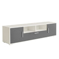 Fashiontv Stand,Tv Cabinet,Entertainment Center Tv Station,Tv Console,Console With Led Light Belt, Light Belt Can Be Remote Control,With Cabinets,Open Cells,For The Living Room,Bedroom,White Dark Gray Gray Primary Living Space 60 69 Inches 60 69 Inches