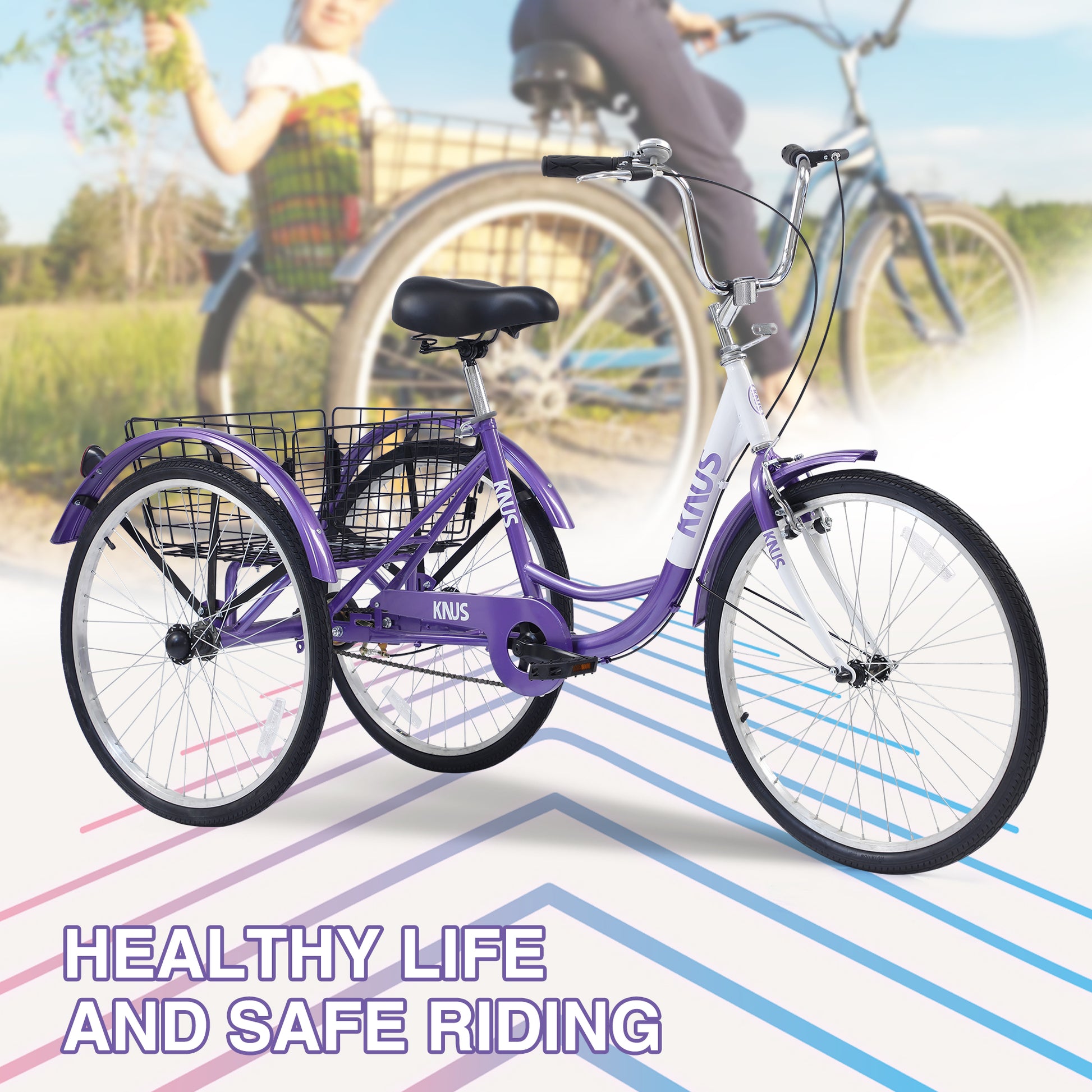 Adult Tricycle Trikes,3 Wheel Bikes,24 Inch Wheels Cruiser Bicycles Wi Adult Tricycle Trikes,3 Wheel Bikes,24 Inch Wheels Cruiser Bicycles Wi