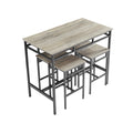 Bar Table Set 5Pc Dinging Table Set With High Stools, Structural Strengthening, Industrial Style. Grey, 43.31'' L X 23.62'' W X 35.43'' H. Grey Particle Board