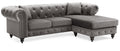 Nola G0350B Sc Sofa Chaise 3 Boxes Dark Gray Dark Gray Foam Velvet