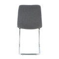 Modern Simple Light Luxury Dining Dark Grey Chair Home Bedroom Stool Back Student Desk Chair Metal Leg Silver Set Of 2 Dark Grey Foam Metal