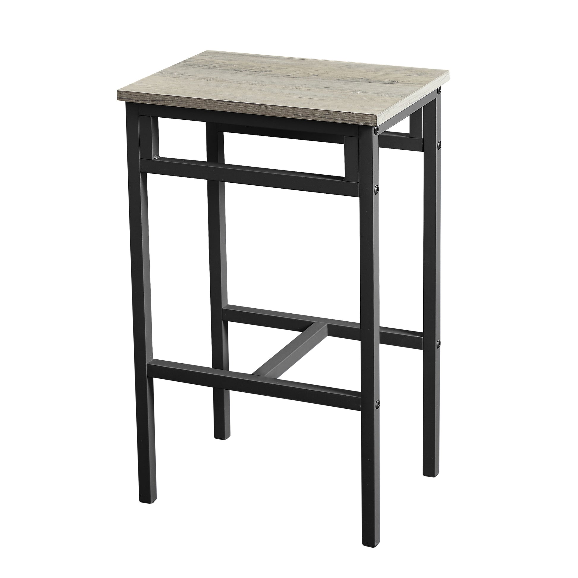 Bar Table Set 5Pc Dinging Table Set With High Stools, Structural Strengthening, Industrial Style. Grey, 43.31'' L X 23.62'' W X 35.43'' H. Grey Particle Board