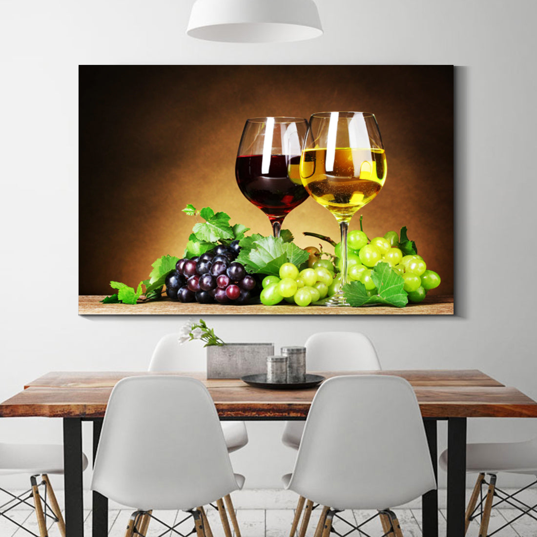 Framed Canvas Wall Art Decor Painting, Wine Glasses rectangle-framed-multicolor-oversized