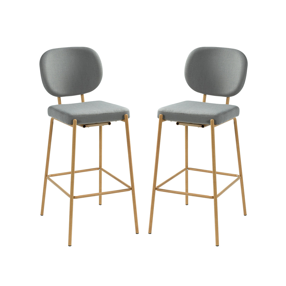 Aracely Bar Stool,Set Of 2,Charcoal - Charcoal