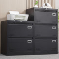 2 Drawer Metal Lateral File Cabinet With Lock,Office Vertical Files Cabinet For Home Office Legal Letter A4,Locking Metal File Cabinet,Assembly Required Black,With 2 Drawer Filing Cabinets 1 2 Drawers Black Office Drawers Included Modern Metal