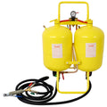 Dual Tank Abrasive Soda Blaster 2 10 Gallon Tanks 100 Lb. Abrasive Yellow Metal