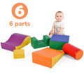 Colorful Soft Climb And Crawl Foam Playset 6 In 1, Soft Play Equipment Climb And Crawl Playground For Kids,Kids Crawling And Climbing Indoor Active Play Structure Colorful Foam