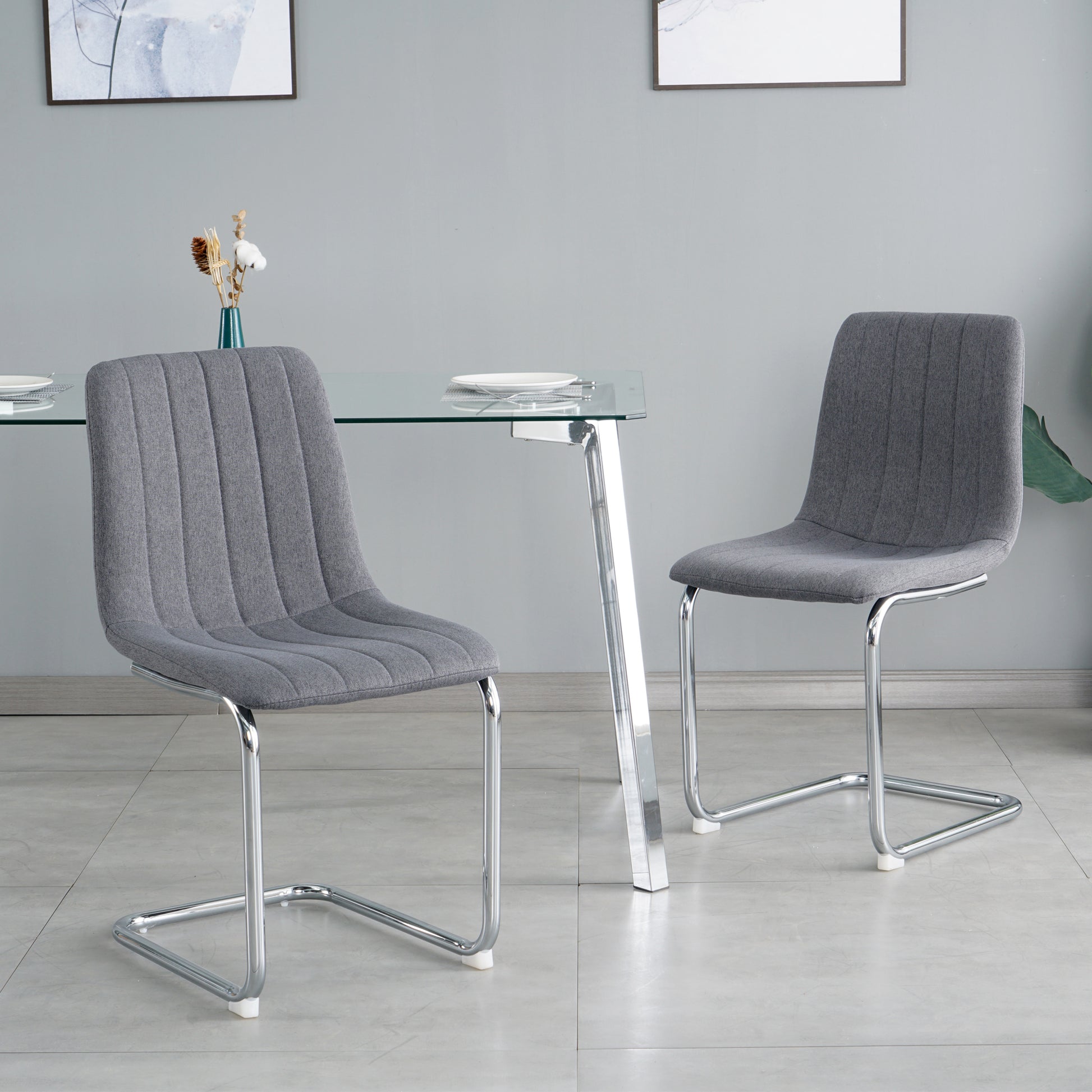 Modern Simple Light Luxury Dining Dark Grey Chair