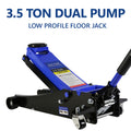 Floor Jack, 3.5 Ton Low Profile Floor Jack, Heavy Duty Steel Racing Floor Jack With Dual Piston Quick Lift Pump, Floor Jack Lifting Range 4