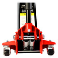 Floor Jack, 3.5 Ton Low Profile Floor Jack, Heavy Duty black+red-steel