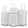 Luggage Sets 4 Piece 14 20 24 28 , Expandable Lightweight Suitcase With 4 Double 360 Degrees Mute Spinner Wheels Pp Materials Durable Tsa Lock Travel Luggage White Polypropylene