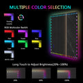 40 32 Inch Led Bathroom Mirror With Lights Backlit Rgb Color Changing Lighted Mirror For Bathroom Wall Dimmable Anti Fog Memory Rectangular Vanity Mirror Rgb Multicolor Backlit Front Lighted White Aluminium