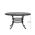 Round Dining Table, Dark Lava Bronze Antique Bronze Aluminum