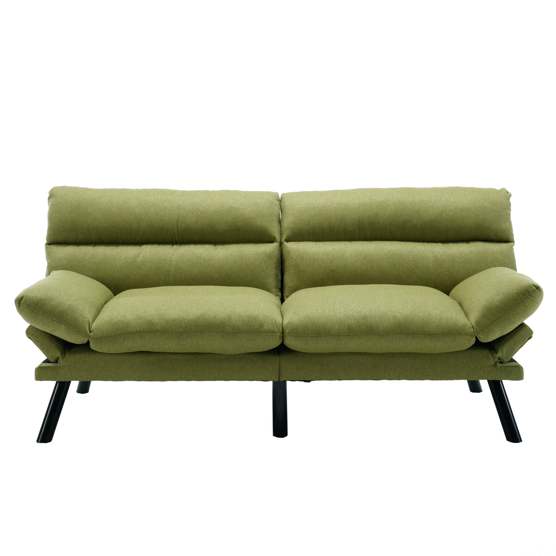 United We Win Furniture,Bedroom Furniture,Living Room Furniture,Sofa With Thick Cushion,Sofa Bed,Sleeper Sofa With Metal Feet. Green Linen 2 Seat