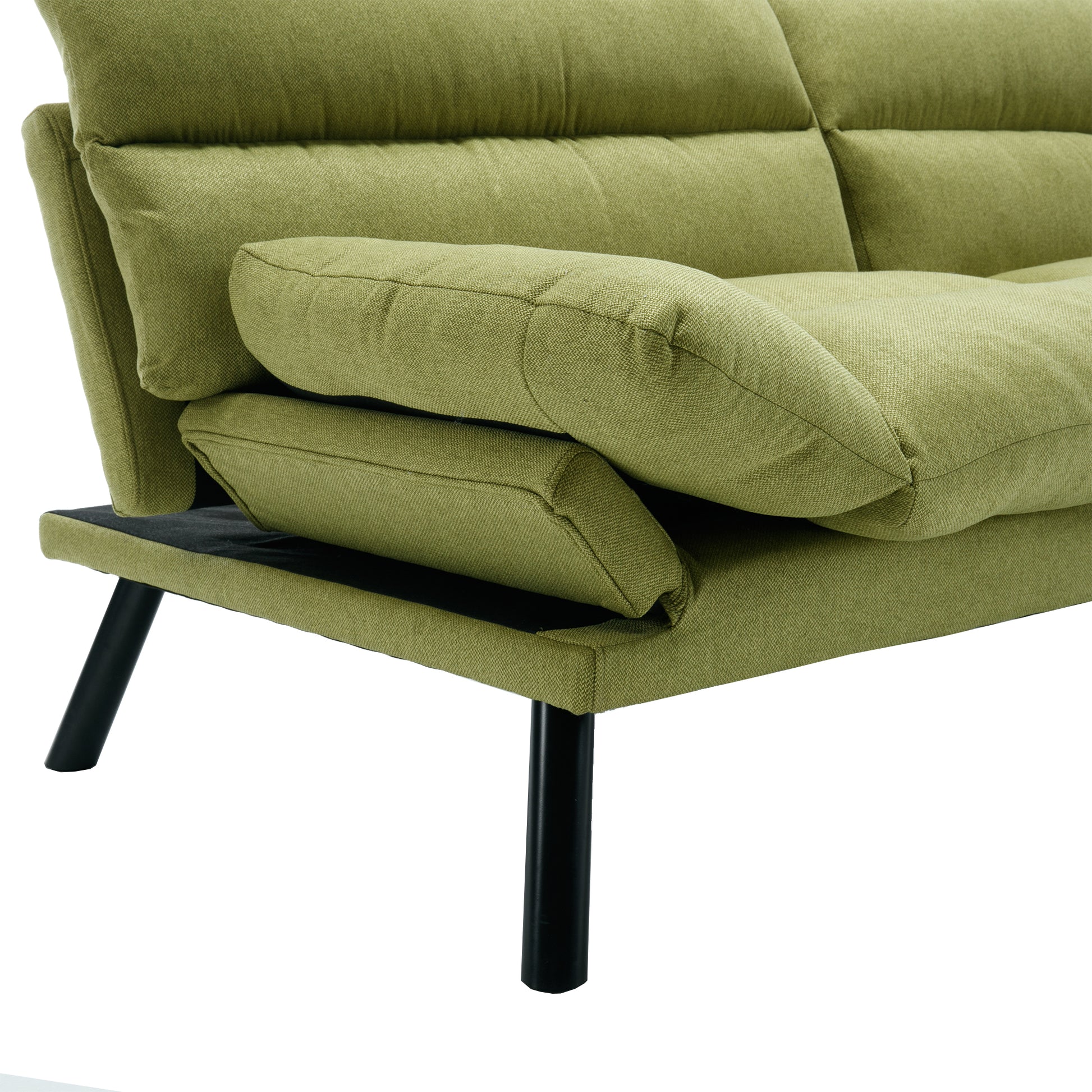 United We Win Furniture,Bedroom Furniture,Living Room Furniture,Sofa With Thick Cushion,Sofa Bed,Sleeper Sofa With Metal Feet. Green Linen 2 Seat
