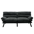 United We Win Furniture,Bedroom Furniture,Living Room Furniture,Sofa With Thick Cushion,Sofa Bed,Sleeper Sofa With Metal Feet. Dark Gray Linen 2 Seat