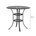 Round Bar Table, Dark Lava Bronze Antique Bronze Aluminum