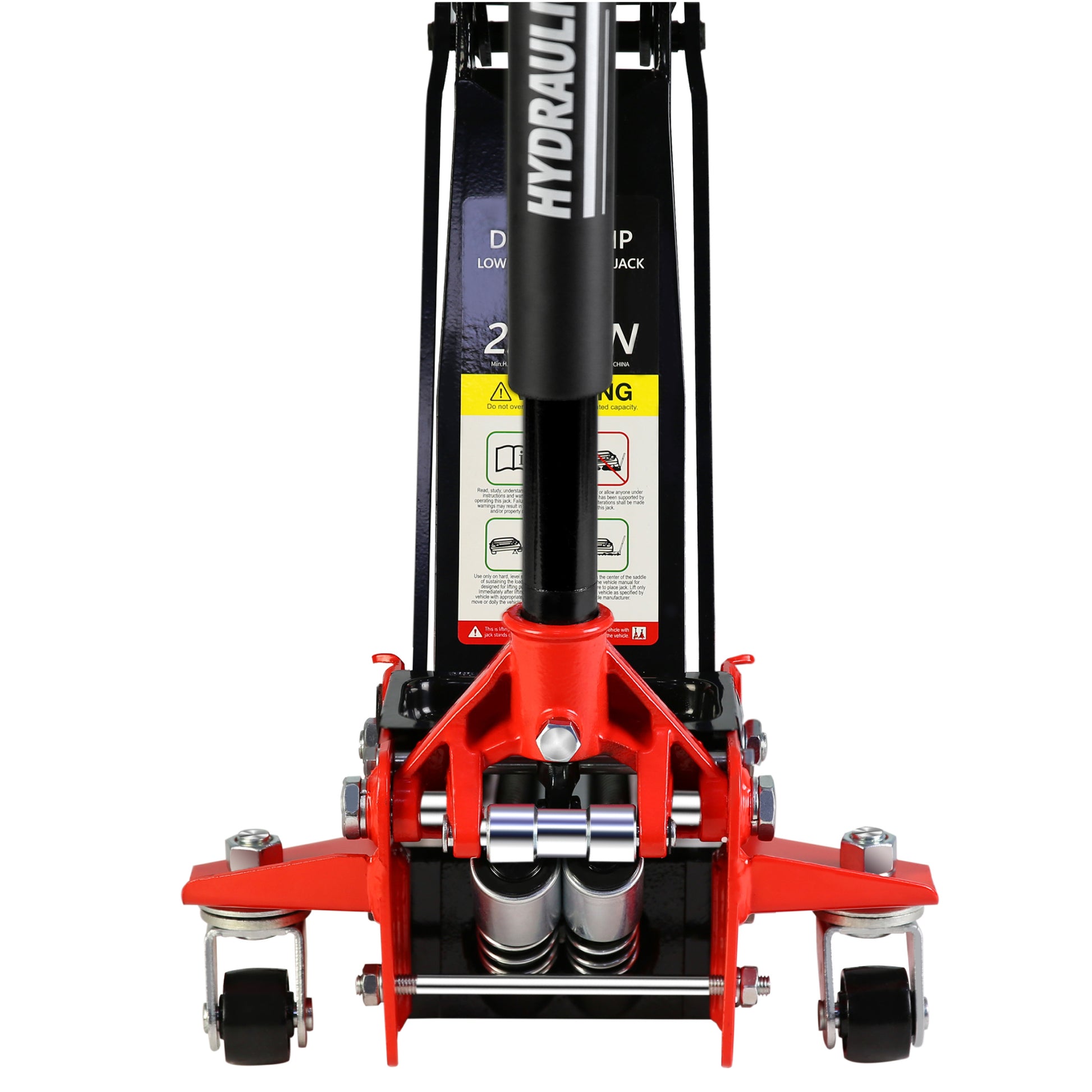 2.5 Ton Low Profile Floor Jack,Steel Racing Floor Jack black+red-steel