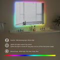 60X40 inch LED Bathroom Mirror with Lights Backlit RGB white-aluminium