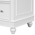 Contemporary White Bathroom Vanity Cabinet 36X18X34 Inches, 4 Drawers & 1 Cabinet Door, Multipurpose Storage, Resin Integrated Sink, Adjustable Shelves, Solid Wood Frame With Mdf White Modern Solid Wood Mdf Resin