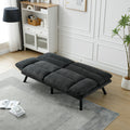 United We Win Furniture,Bedroom Furniture,Living Room Furniture,Sofa With Thick Cushion,Sofa Bed,Sleeper Sofa With Metal Feet. Dark Gray Linen 2 Seat