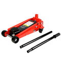 Hydraulic trolley Low Profile and Steel Racing Floor black+red-steel