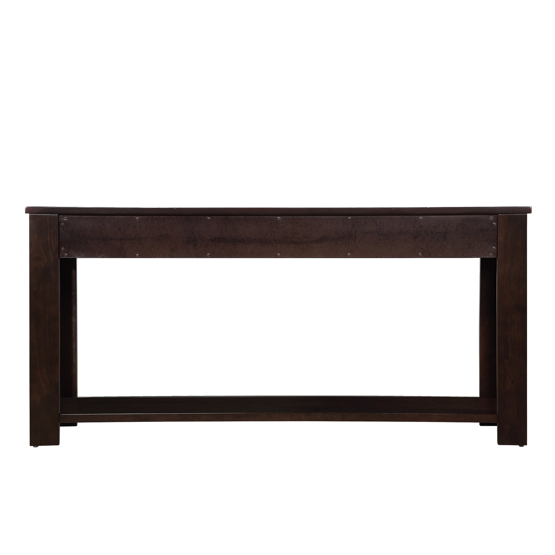 63" Pine Wood Console Table With 4 Drawers And 1 Bottom Shelf For Entryway Hallway Easy Assembly 63 Inch Long Sofa Table Light Espresso Light Espresso Pine