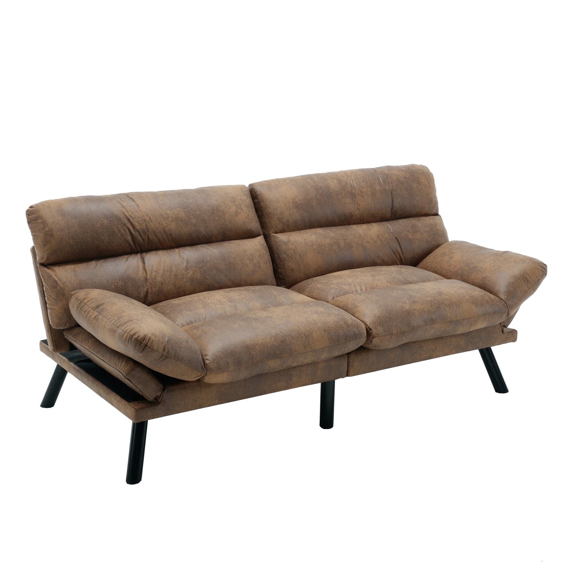 United We Win Furniture,Bedroom Furniture,Living Room Furniture,Sofa With Thick Cushion,Sofa Bed,Sleeper Sofa With Metal Feet. Coffee Microsuede 2 Seat