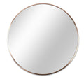 Gold 32 Inch Metal Round Bathroom Mirror gold-classic-mdf+glass-aluminium alloy