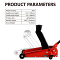 Hydraulic trolley Low Profile and Steel Racing Floor black+red-steel