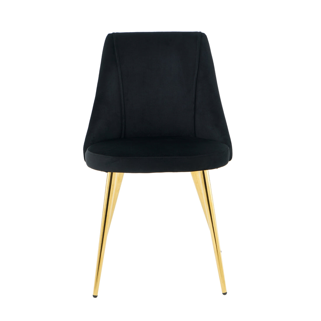 Modern Simple Velvet Dining Black Chair Home Bedroom Stool Back Dressing Chair Student Desk Chair Gold Metal Legs Set Of 4 Metal Black Velvet