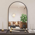 Black 20x30 INCH Metal Arch Barhroom mirror black-classic-mdf+glass-aluminium alloy