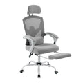 Sweetcrispy Mesh High Back Ergonomic Office Chair Lumbar Support Pillow Computer Desk Chair Grey Nylon Mesh