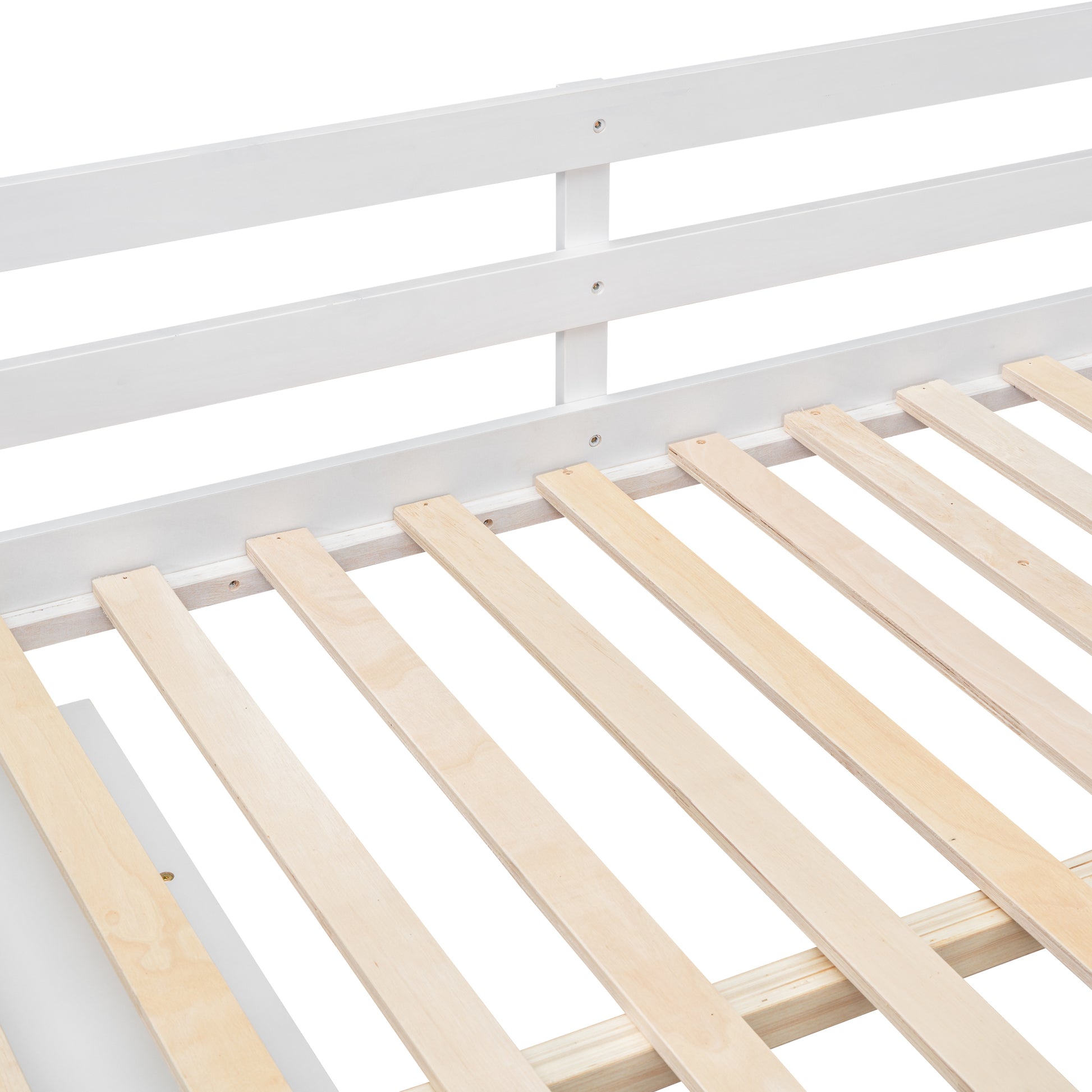 Full Size Loft Bed With Retractable Writing Desk And 3 Drawers, Wooden Loft Bed With Storage Stairs And Shelves, White White Solid Wood Mdf